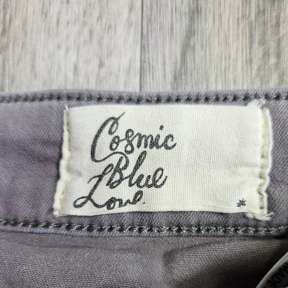 Cosmic Blue Love Cargo Pants Jeans Womens 28P Petite Grey Skinny Utility - Picture 4 of 10
